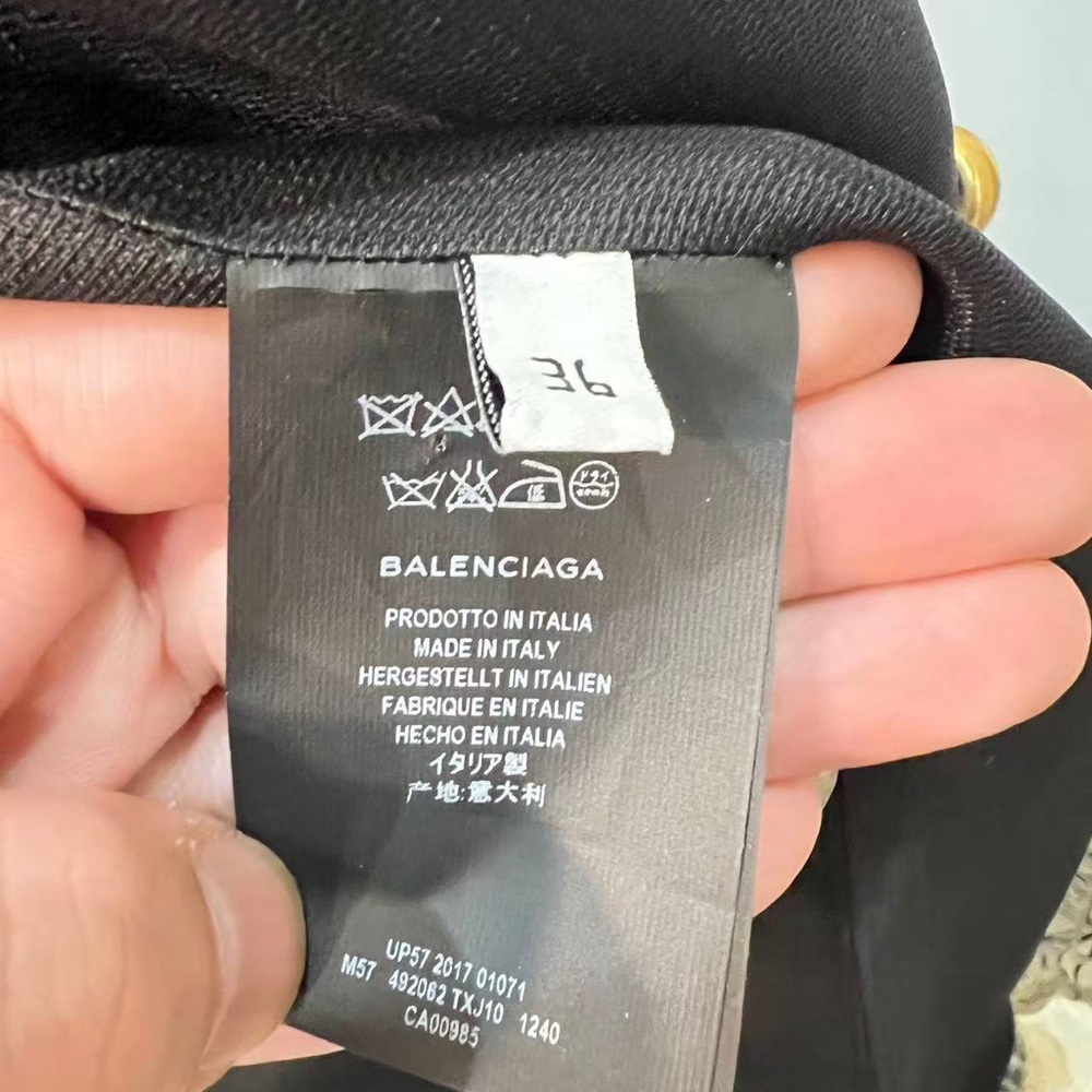 BALENCIAGA Grey Wool Mohair PLAID Coat Jacket size36 - Picture 4 of 4